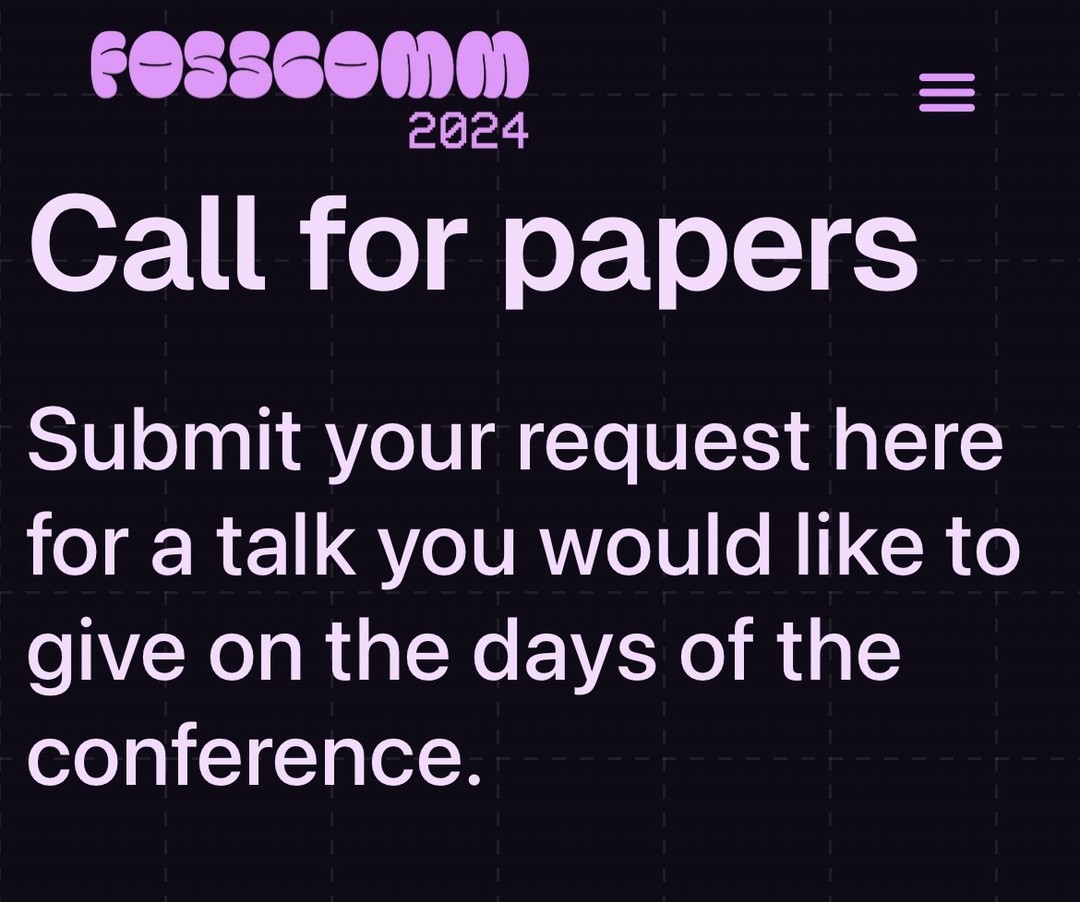 Κάλεσμα για ομιλίες για το συνέδριο FOSSCOMM 2024
